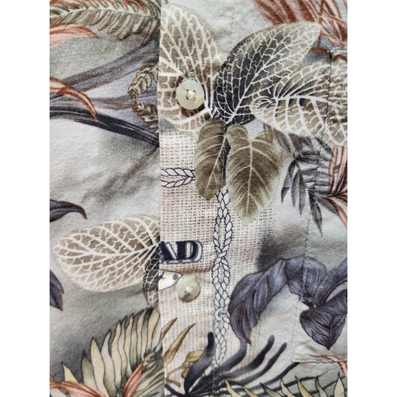 CROFT & BARROW MENS XL GREEN SHIRT TROPICAL VACATION PARADISE BEACH RESORT ALOHA - Picture 5 of 12